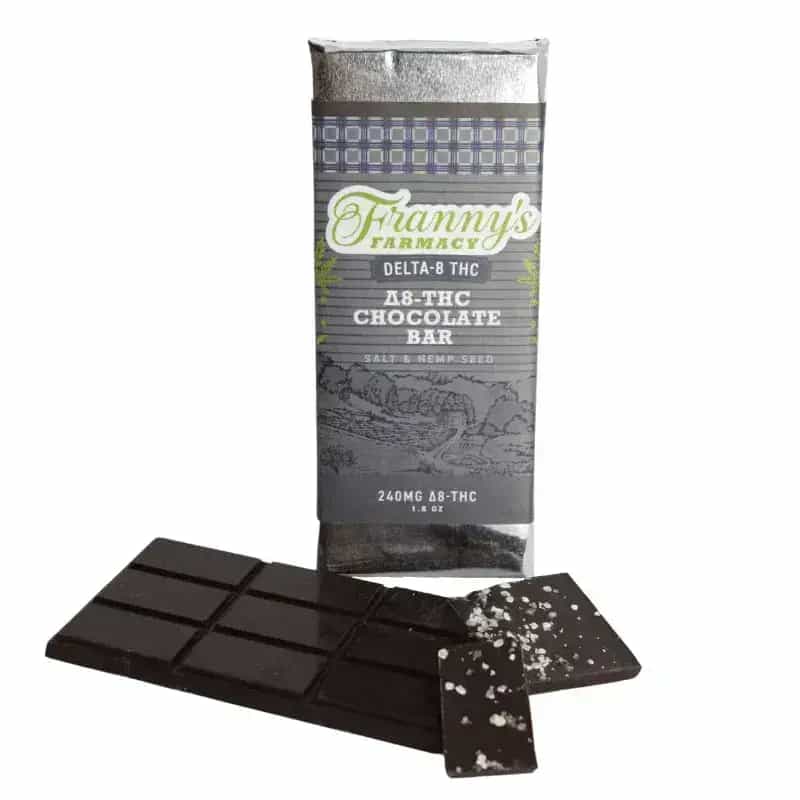 Franny's D8 Salt and Hemp Seed Chocolate Bar (240mg)